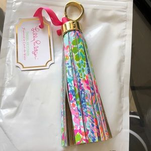 NEW Lilly Pulitzer Tassel Keychain Catch the Wave